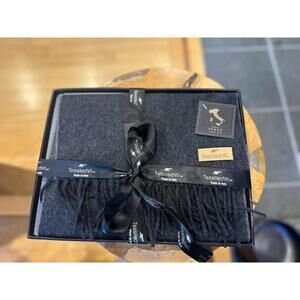 Tessiecchiti Made in Italy Dark Gray Wool Scarf Gift Boxed